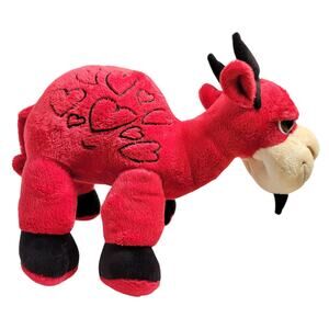 Goat Plushy Plush Red Devil Hearts 12" Stuffed Animal Valentine Russ Berrie